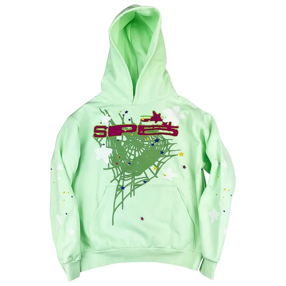 Sp5der | Shirts | Sp5der Sp5 Pullover Hoodie Mint Green Spider